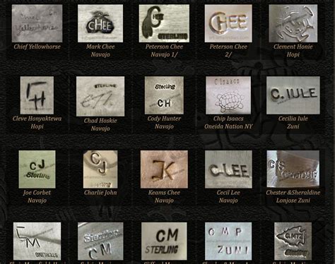 When such marks are present, the jewelry item. . List of native american hallmarks
